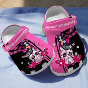 GAT2909102ch ads 1, Safety and Soft Breast Cancer Awareness Butterfly Girl Crocs, Safety, Soft