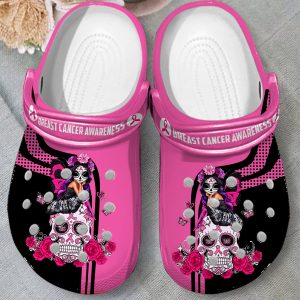 GAT2909102ch ads 2, Safety and Soft Breast Cancer Awareness Butterfly Girl Crocs, Safety, Soft