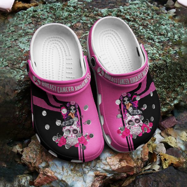 GAT2909102ch ads 7, Safety and Soft Breast Cancer Awareness Butterfly Girl Crocs, Safety, Soft