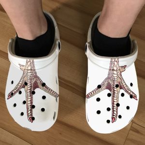 GAY0110001 ads3, Special Lightweight And Non-slip Funny Chicken Feet On The White Crocs, Fun And Safe For Outdoor Play, Non-slip, Special, White