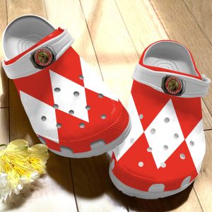 GAY0304114 ads2, Eye-Catching And Soft Power Ranger Red And White Crocs, Buy More Save More, Eye-catching, Red, Soft, White