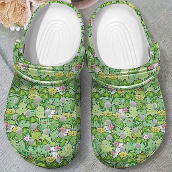 GAY1108101ch ads2, Cute Green Pokemon Crocs, Safe For Outdoor Play, Green