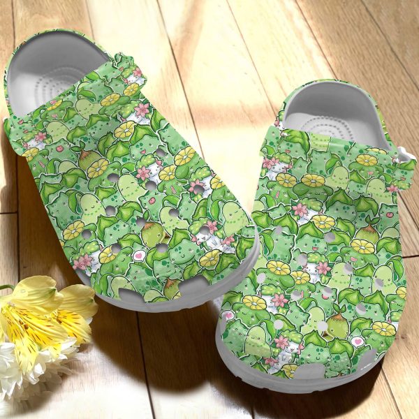 GAY1108101ch ads6, Cute Green Pokemon Crocs, Safe For Outdoor Play, Green