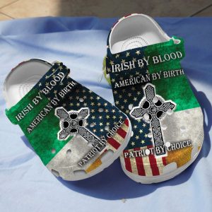GAY2312103ch ads1, limited Design Of St. Patrick’s Day Irish By Blood Classic Crocs For Kids And Adult, Adult, Classic, Kids