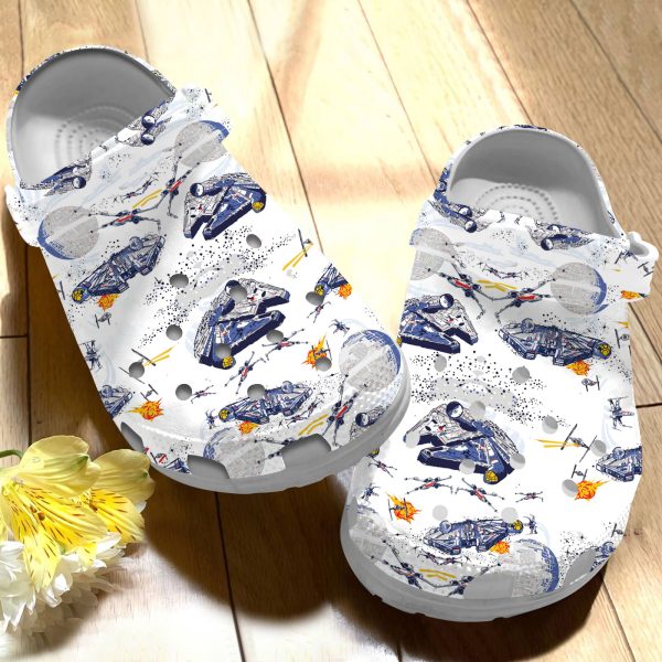 GAY2407102 ads6, Star Wars Battle Ship Crocs Good-looking For Adult, Breathable