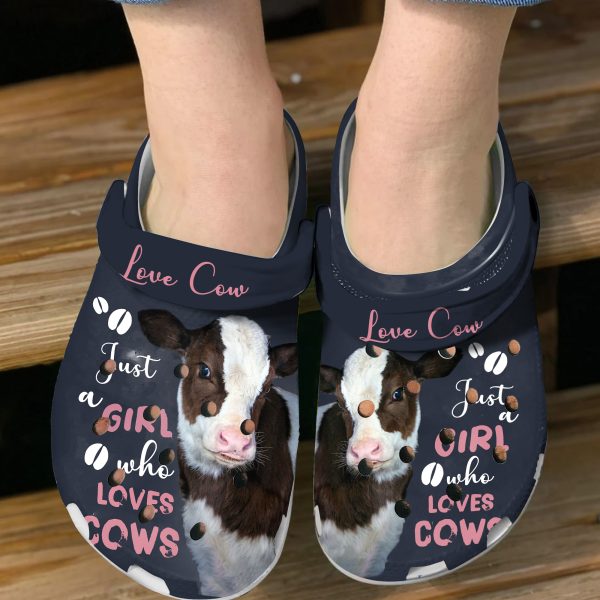GAY2604103 ads6, Amazing 3d Printed Just A Girl Who Loves Cows Crocs, 3d Printed