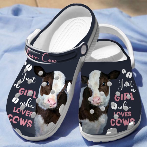 GAY2604103 ads7, Amazing 3d Printed Just A Girl Who Loves Cows Crocs, 3d Printed