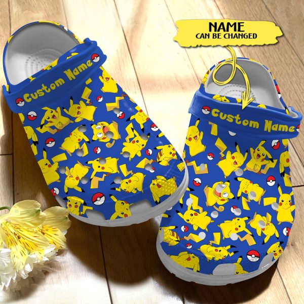 GBD2009201 4, Funny Pok?mon Pikachu Crocs, Comfortable Crocs For Anime Fans, Comfortable, Funny