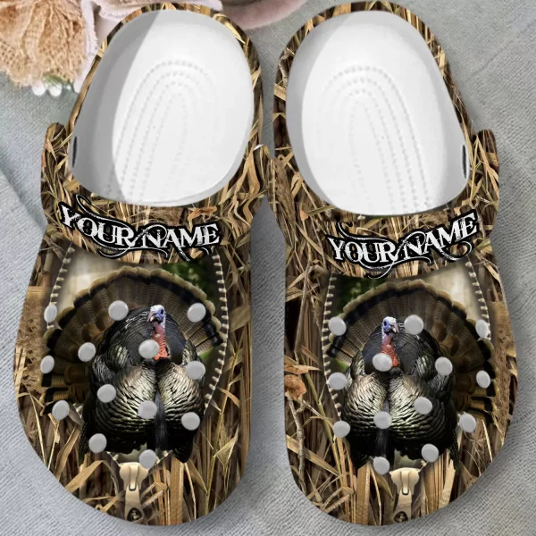 GCP2308302 mockup 03 jpg, Lightweight Non-slip And Durable Wild Turkey Hunting With Custom Name Crocs, Easy to Buy!, Durable, Non-slip