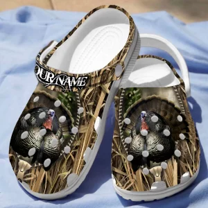 GCP2308302 mockup 04 jpg, Lightweight Non-slip And Durable Wild Turkey Hunting With Custom Name Crocs, Easy to Buy!, Durable, Non-slip