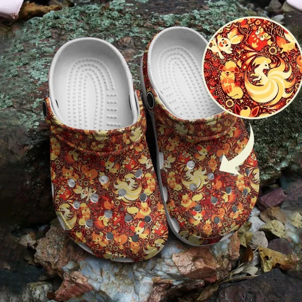 GCQ3006308 mk3 jpg, Exclusive Pokemon Fire Pattern Crocs, Easy To Clean, Exclusive