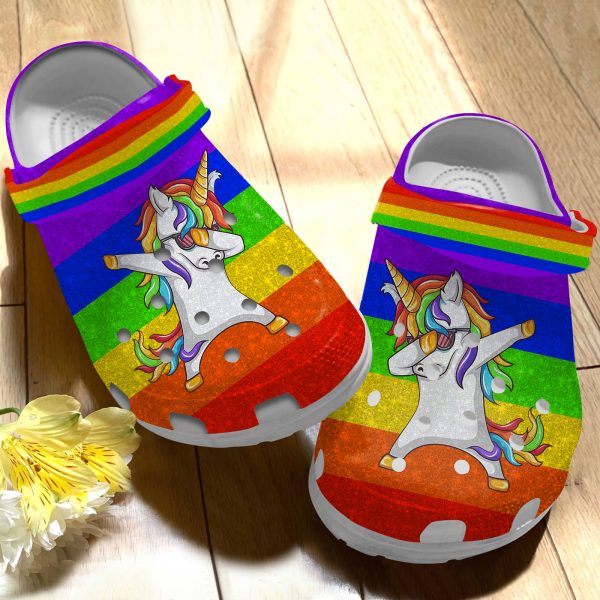 GCS0106103 ads1, Adult’s Classic Unicorn Rainbow Crocs, Perfect For Outdoor Activities, Adult, Classic