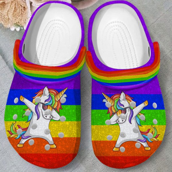 GCS0106103 ads5, Adult’s Classic Unicorn Rainbow Crocs, Perfect For Outdoor Activities, Adult, Classic