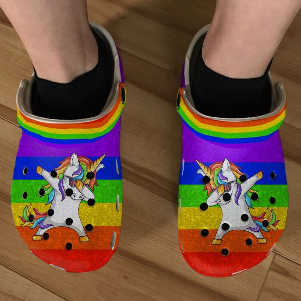 GCS0106103 ads6, Adult’s Classic Unicorn Rainbow Crocs, Perfect For Outdoor Activities, Adult, Classic