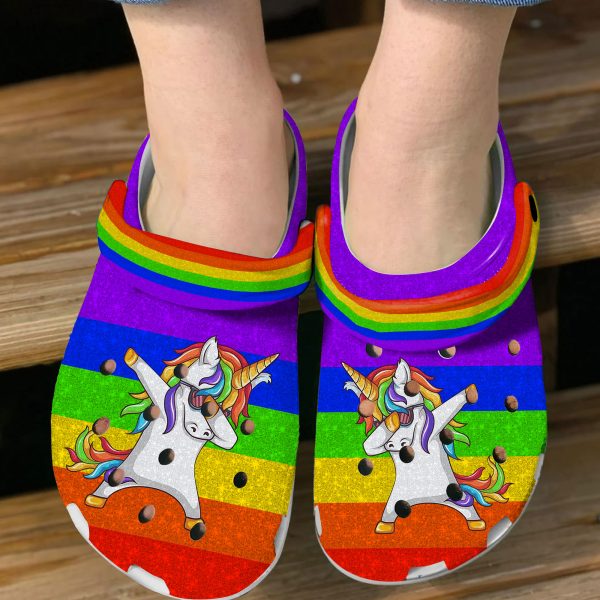 GCS0106103 ads8, Adult’s Classic Unicorn Rainbow Crocs, Perfect For Outdoor Activities, Adult, Classic
