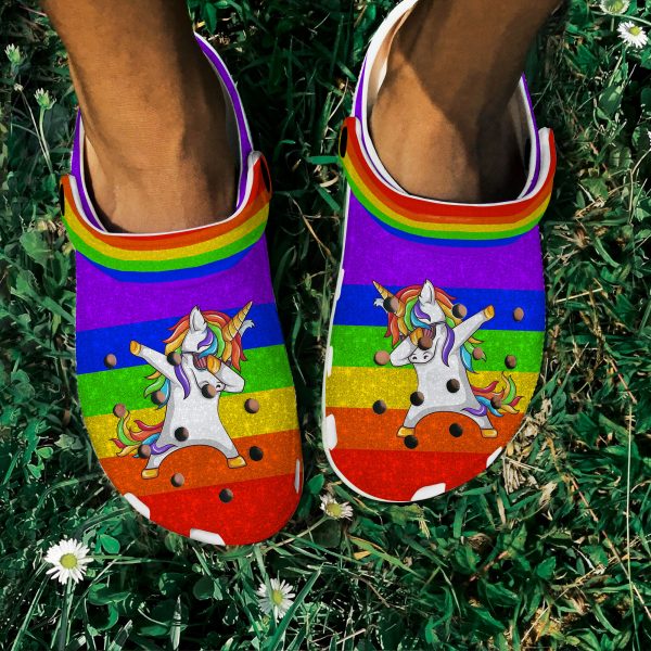 GCS0106103 ads9, Adult’s Classic Unicorn Rainbow Crocs, Perfect For Outdoor Activities, Adult, Classic