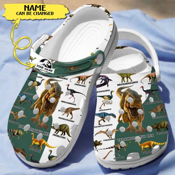 GCS0211105custom ads4, Dinosaurs Collection Customized Crocs, Easy To Clean and Slip Resistant