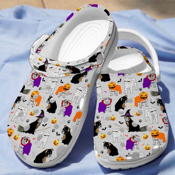 GCS1007115ch ads3, Special Design Classic And Good-looking Bulldog Halloween On The Grey Crocs, Easy to Buy!, Classic, Good-looking, Grey
