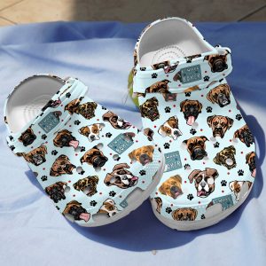 GCS1108166ch ads4, Lightweight Non-slip And Safety Boxer Dog Collection Crocs, Easy to Clean!, Non-slip, Safety