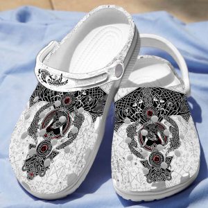 GCS1307104ch ads3, Incredibly Lightweight Water-Friendly Viking Tattoo With Black And White Color Crocs, Buy More save more!, Black, Lightweight, Limited Edition, White