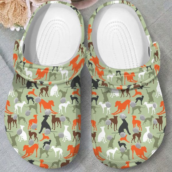 GCS1406105 ads7, New Classic And Lightweight Grey Hound Camo On The Light Green Crocs, Quick Delivery Available!, Classic, Green, New