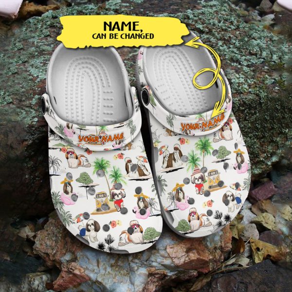 GCS16050206custom 5, Rock Your Summer, New Design Lightweight And Breathable Bulldog Collection Crocs, Easy to Clean!, Breathable, New Design