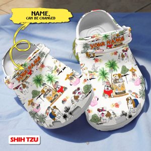 GCS16050206custom chay ads, Rock Your Summer, New Design Lightweight And Breathable Bulldog Collection Crocs, Easy to Clean!, Breathable, New Design