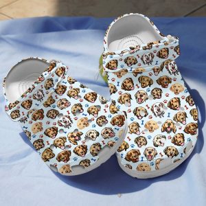 GCS1608199ch ads3, Lightweight Non-slip And Safety Golden Retriever Dog On The Light Blue Crocs, Order Now for a Special Discount!, Light Blue, Non-slip, Safety