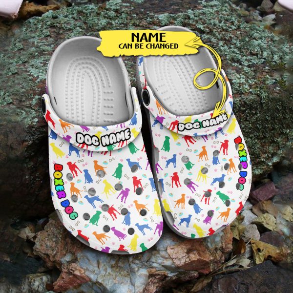 GCS2202201ch custom 3, Personalized Breathable And Colorful Love Boxer Dog Limited Edition Crocs, Order Now for a Special Discount!, Breathable, Colorful, Limited Edition, Personalized