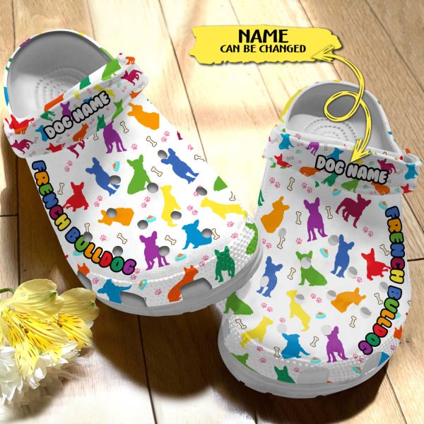 GCS2202202ch custom 2, Adult Unisex Personalized And Colorful “French Bulldog” Limited Edition Crocs, Quick Delivery Available!, Adult, Colorful, Limited Edition, Personalized, Unisex