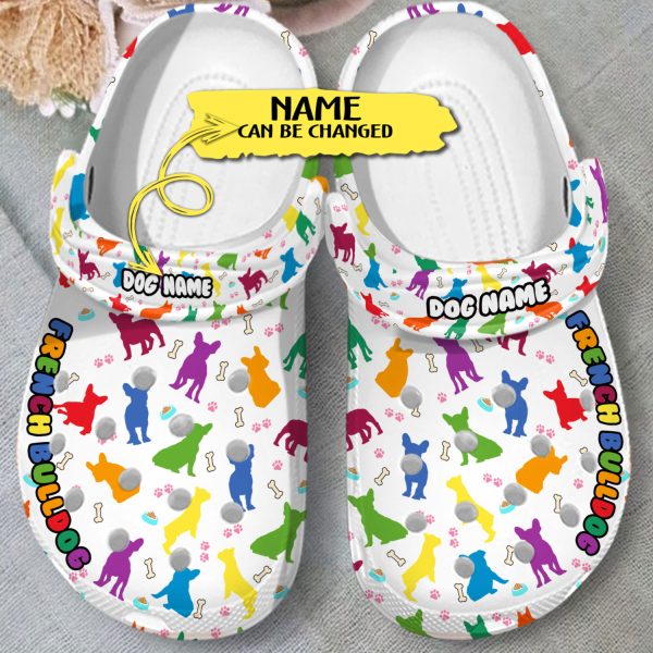 GCS2202202ch custom 4, Adult Unisex Personalized And Colorful “French Bulldog” Limited Edition Crocs, Quick Delivery Available!, Adult, Colorful, Limited Edition, Personalized, Unisex