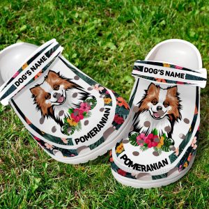 GCT2008101custom ads 6 scaled 1, Lightweight And Non-slip “Pomeranian” With Customized Dog Name Crocs, Order Now for a Special Discount!, Customized, Non-slip