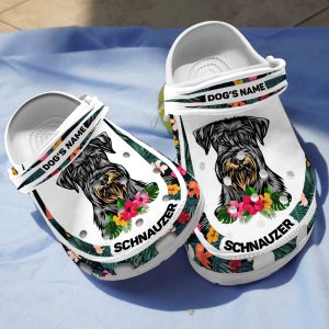 GCT2008105custom ads 1, Lightweight Non-slip And Breathable “Schnauzer” With Customized Dog Name Crocs, Quick Delivery Available!, Breathable, Customized, Non-slip