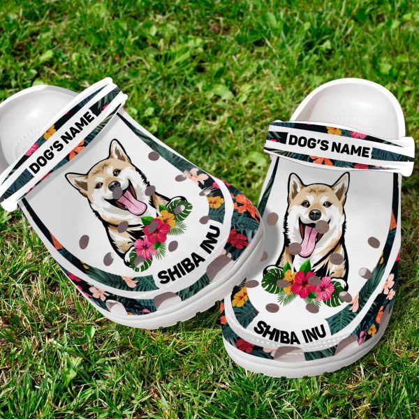 GCT2008107custom ads 6 scaled 1, Lightweight Non-slip And Breathable “Shiba Inu ” With Customized Dog Name Crocs, Fast Shipping!, Breathable, Customized, Non-slip