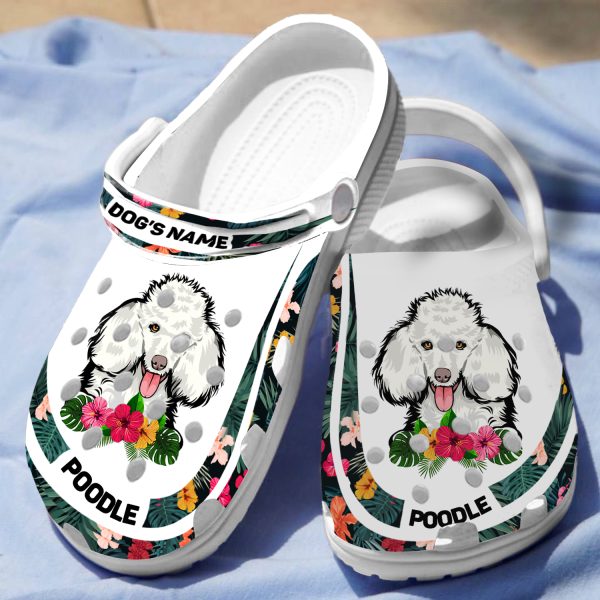 GCT2008110custom ads 3, Lightweight Non-slip And Safety Poodle With Customized Dog Name Crocs, Order Now for a Special Discount!, Customized, Non-slip, Safety