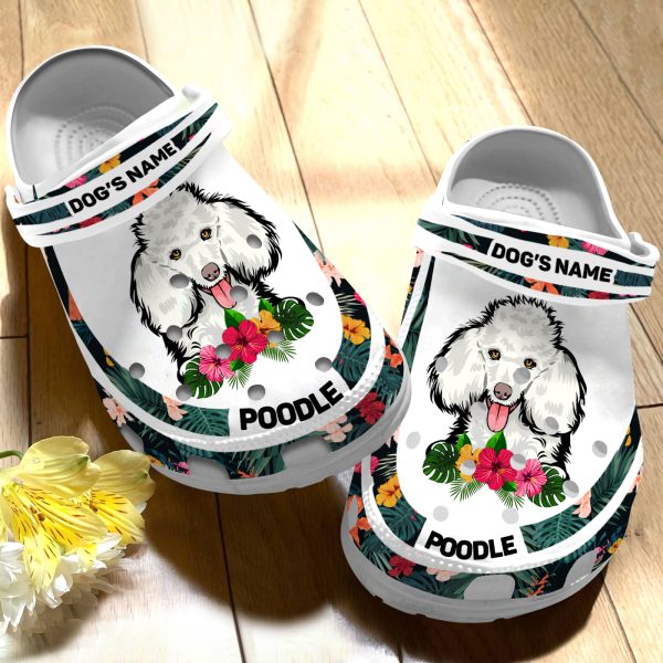 GCT2008110custom ads 4, Lightweight Non-slip And Safety Poodle With Customized Dog Name Crocs, Order Now for a Special Discount!, Customized, Non-slip, Safety
