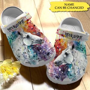GCU0107205custom ads, Personalized And Amazing Horse Print Crocs, Perfect for Outdoor Activity, Personalized