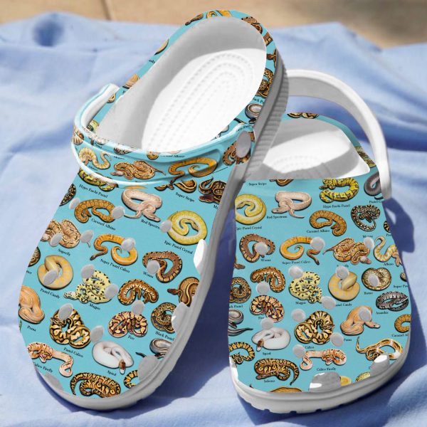 GCU0707113ch ads 3, Stylish Breathable And Durable Types Of Ball Pythons On The Light Blue Crocs, Quick Delivery Available!, Blue, Breathable, Durable, Stylish