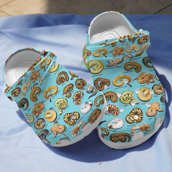 GCU0707113ch ads 4, Stylish Breathable And Durable Types Of Ball Pythons On The Light Blue Crocs, Quick Delivery Available!, Blue, Breathable, Durable, Stylish