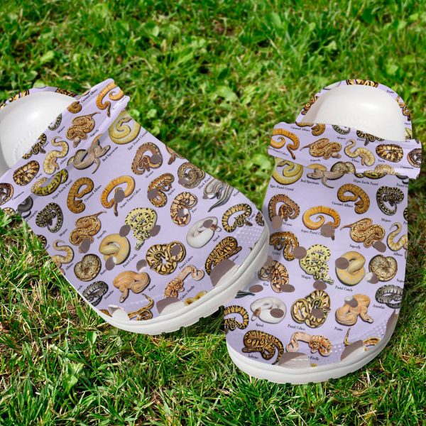 GCU0707115ch ads 6 scaled 1, Unisex Classic And Non-slip Types Of Ball Pythons On The Light Purple Crocs, Order Now for a Special Discount!, Classic, Non-slip, Purple, Unisex