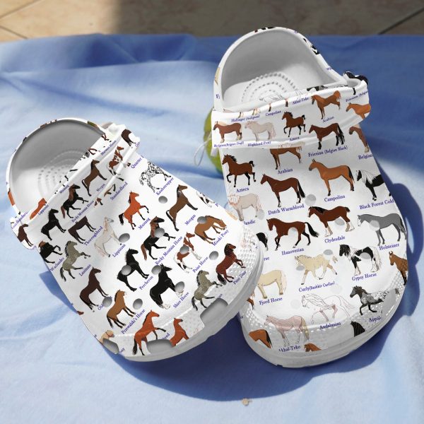GCU0707120ch ads 4, Beautiful Horse Breeds Limited Edition Crocs, Perfect For Outdoor Activity, Beautiful, Limited Edition