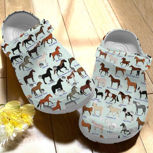 GCU0707121ch ads 1, Stylish Horse Breeds Limited Edition Crocs, Perfect For Outdoor Activity, Limited Edition, Stylish