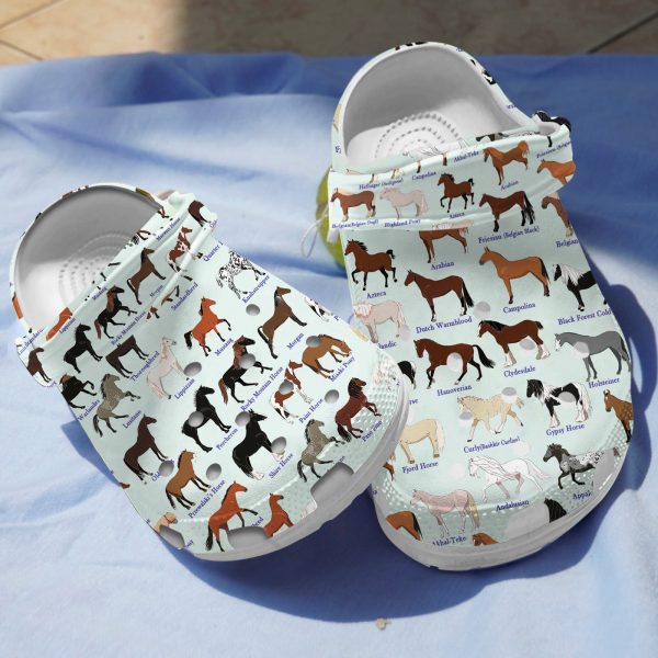 GCU0707121ch ads 4, Stylish Horse Breeds Limited Edition Crocs, Perfect For Outdoor Activity, Limited Edition, Stylish