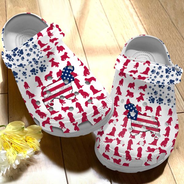 GCU110602ch ads 3, Perfect for Men, Breathable And Cool Cocker Spaniel American Flag Crocs, Quick Delivery Available!, Breathable, Cool, Men
