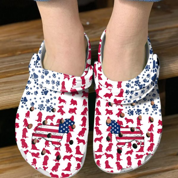 GCU110602ch ads 7, Perfect for Men, Breathable And Cool Cocker Spaniel American Flag Crocs, Quick Delivery Available!, Breathable, Cool, Men