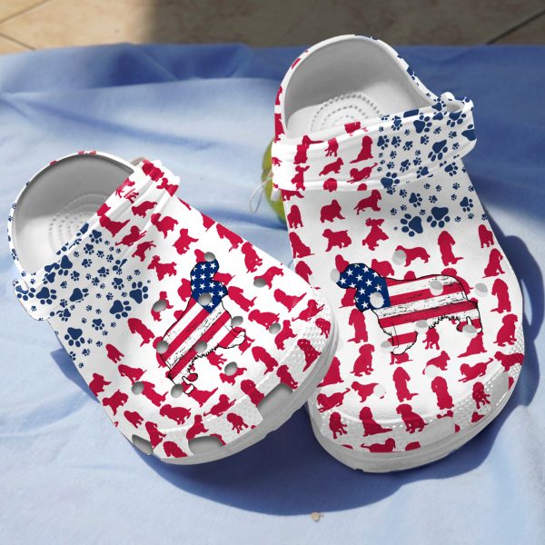 GCU110602ch ads 9, Perfect for Men, Breathable And Cool Cocker Spaniel American Flag Crocs, Quick Delivery Available!, Breathable, Cool, Men