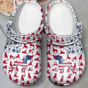 GCU110603ch ads 10, New Design Boxer Dog American Flag Limited Edition Adult Crocs, Adult, Limited Edition, New Design