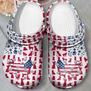 GCU110604ch ads 10, Lovely Yorkshire Terrier American Flag Limited Edition Unisex Adult Crocs, Adult, Limited Edition, Unisex
