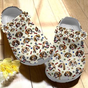 GCU1108103ch ads 5, Breathable And Water-Resistant Beagle Dog On The Beige Crocs, Quick Delivery Available!, Beige, Breathable, Water-Resistant