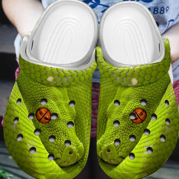 GCU2004101 ads 2, Special Design Stylish And Love Python Classic Green Crocs, Order Now for a Special Discount!, Green, Special, Stylish